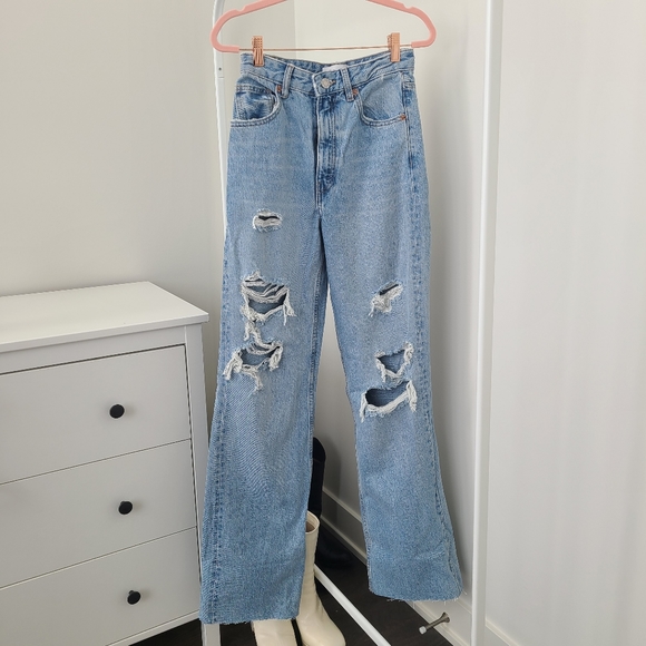 NWOT ZARA Wide Leg Jeans - Picture 3 of 5